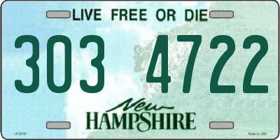NH license plate 3034722