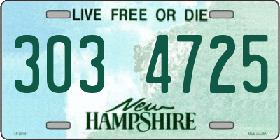 NH license plate 3034725