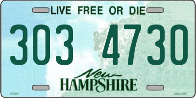 NH license plate 3034730