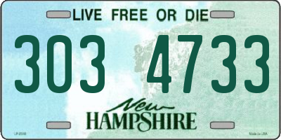 NH license plate 3034733