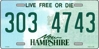 NH license plate 3034743