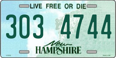 NH license plate 3034744