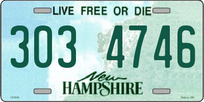 NH license plate 3034746