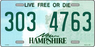 NH license plate 3034763