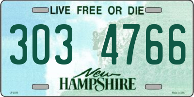 NH license plate 3034766