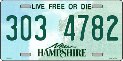 NH license plate 3034782