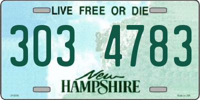 NH license plate 3034783