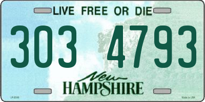 NH license plate 3034793