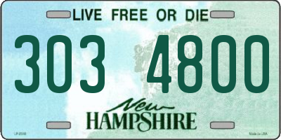 NH license plate 3034800