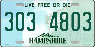 NH license plate 3034803