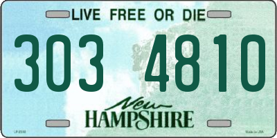 NH license plate 3034810