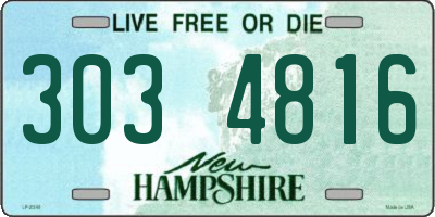 NH license plate 3034816
