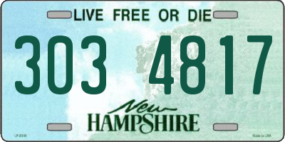 NH license plate 3034817