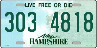 NH license plate 3034818