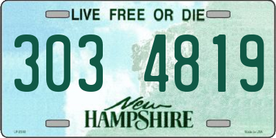 NH license plate 3034819
