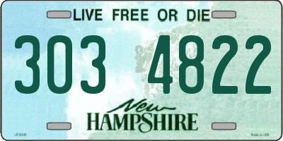 NH license plate 3034822