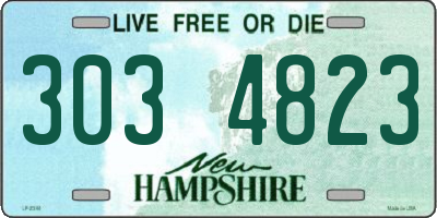 NH license plate 3034823