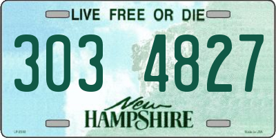NH license plate 3034827