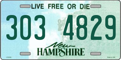 NH license plate 3034829