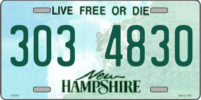 NH license plate 3034830