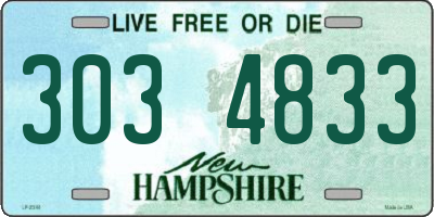 NH license plate 3034833