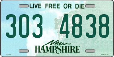NH license plate 3034838