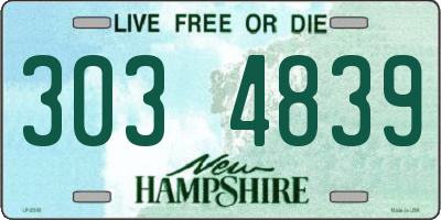 NH license plate 3034839