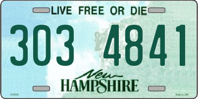 NH license plate 3034841
