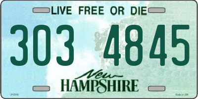 NH license plate 3034845