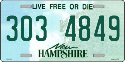 NH license plate 3034849