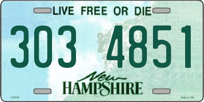 NH license plate 3034851