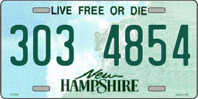 NH license plate 3034854