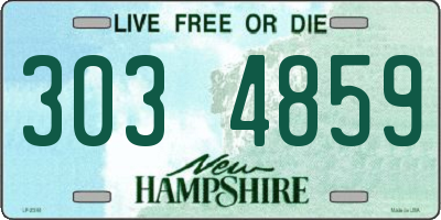 NH license plate 3034859