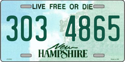 NH license plate 3034865