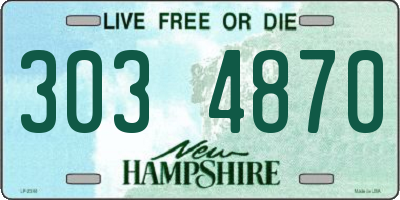 NH license plate 3034870