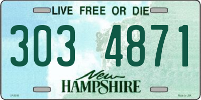NH license plate 3034871