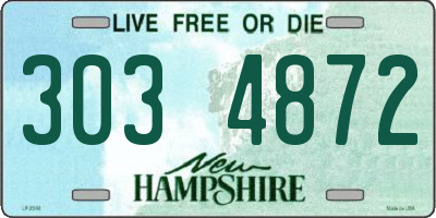 NH license plate 3034872