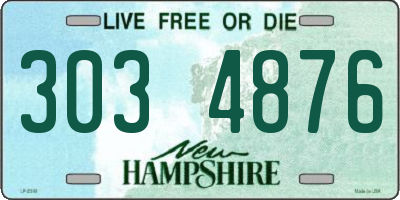 NH license plate 3034876