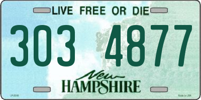 NH license plate 3034877