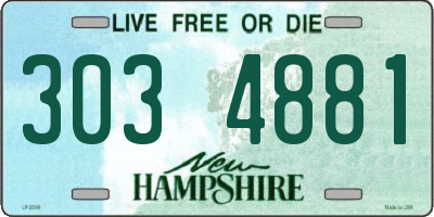 NH license plate 3034881