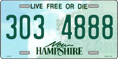 NH license plate 3034888