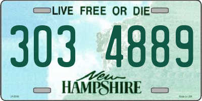 NH license plate 3034889