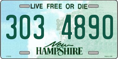 NH license plate 3034890