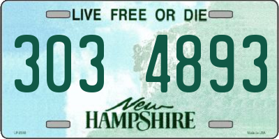 NH license plate 3034893