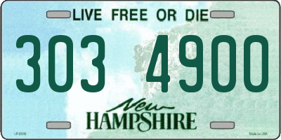 NH license plate 3034900
