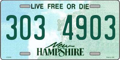 NH license plate 3034903