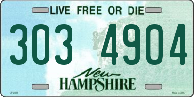 NH license plate 3034904