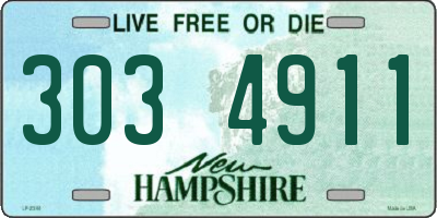 NH license plate 3034911