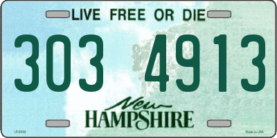 NH license plate 3034913