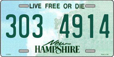 NH license plate 3034914